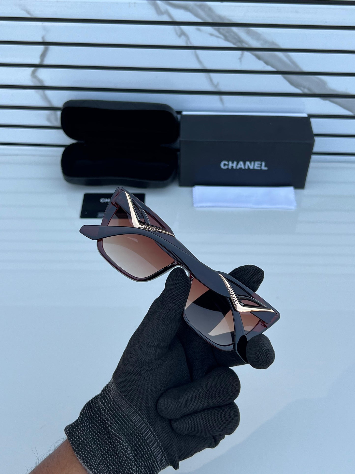 CHANEL FULL BROWN 9110