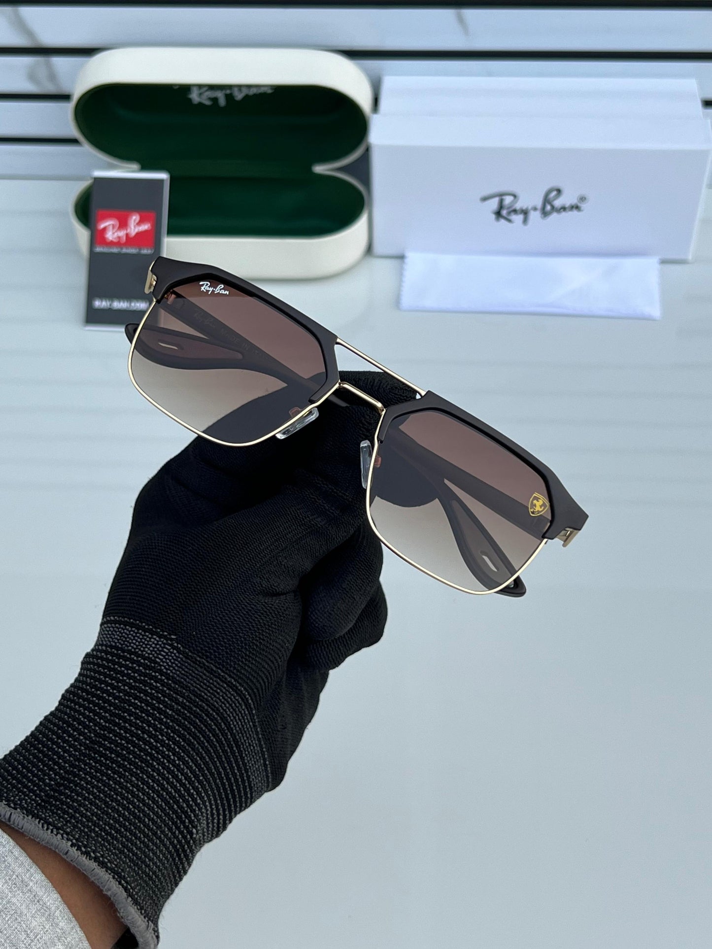 RAY BAN 04 GOLD BROWN