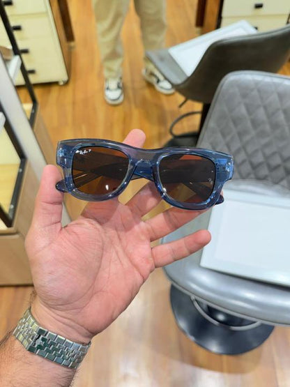 rayban 4940 puffer blue brown