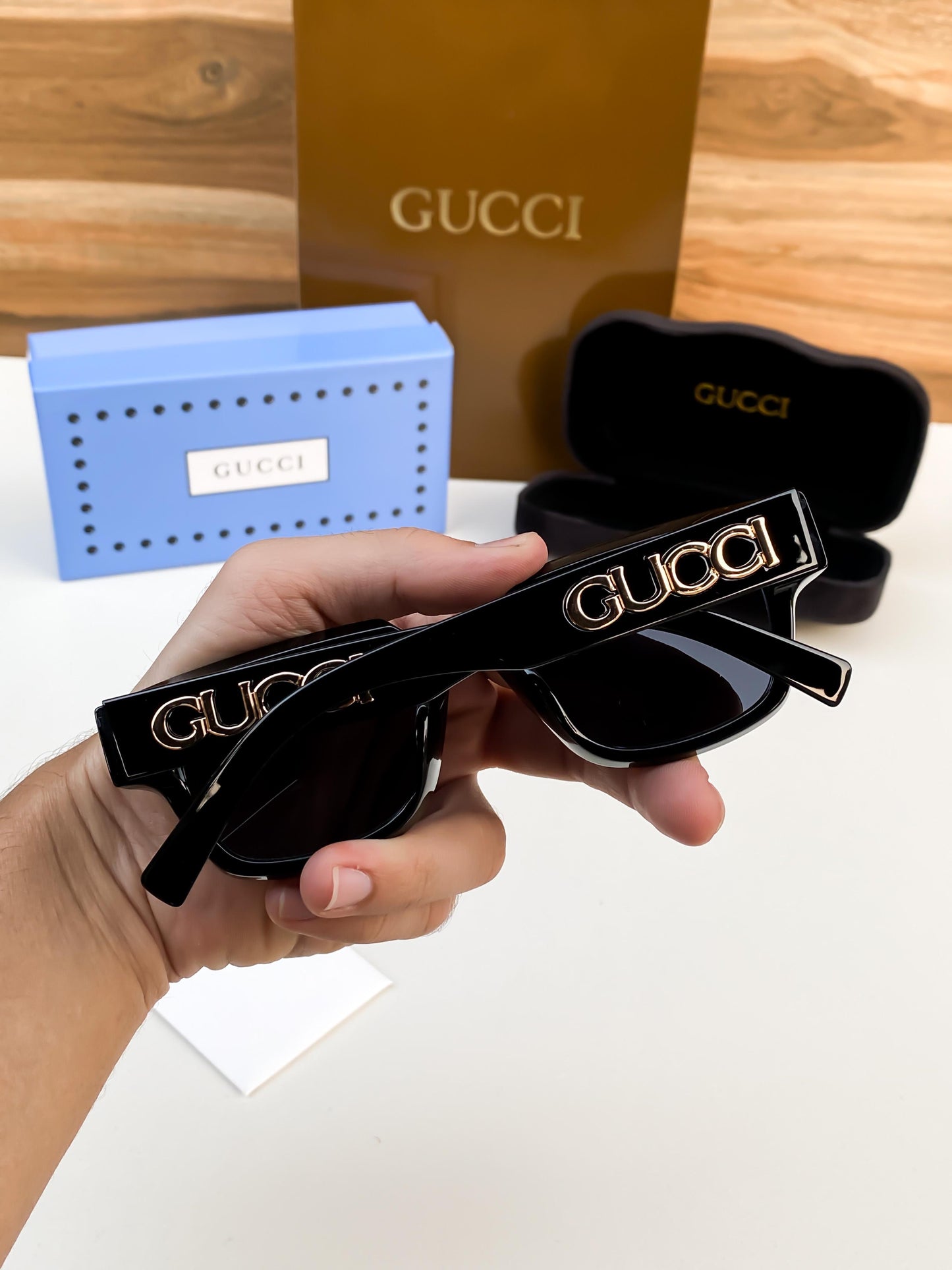 GUCCI 2321 GOLD BLACK