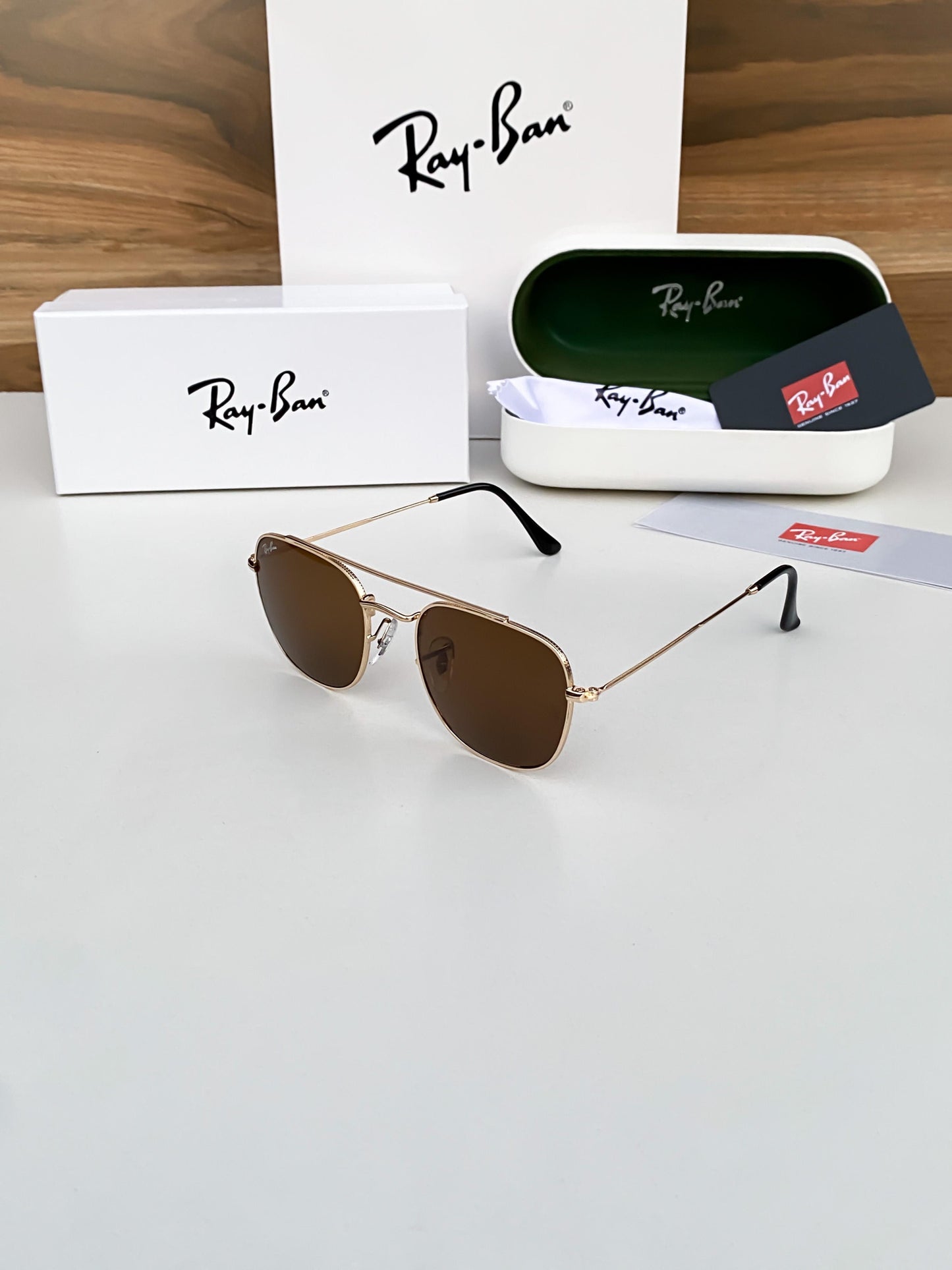 RAYBAN 3557 gola brown