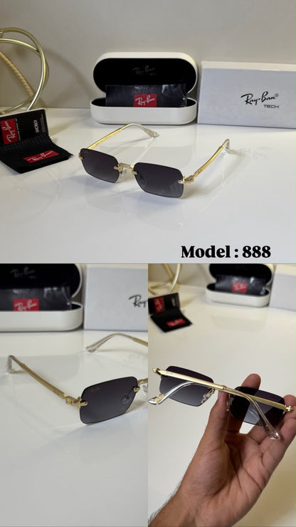 Rayban 888 Gold Blue Shaded