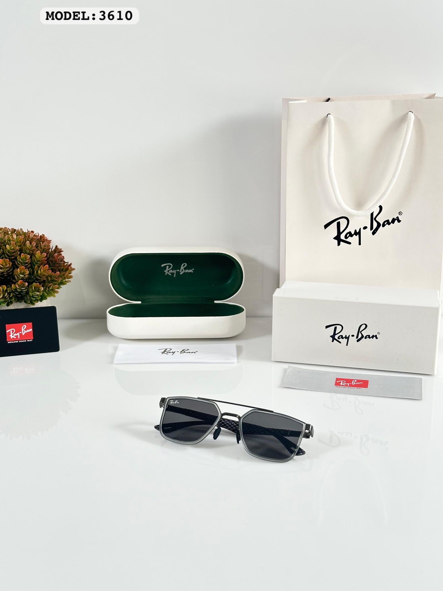 RAYBAN 3610 GREY BLACK