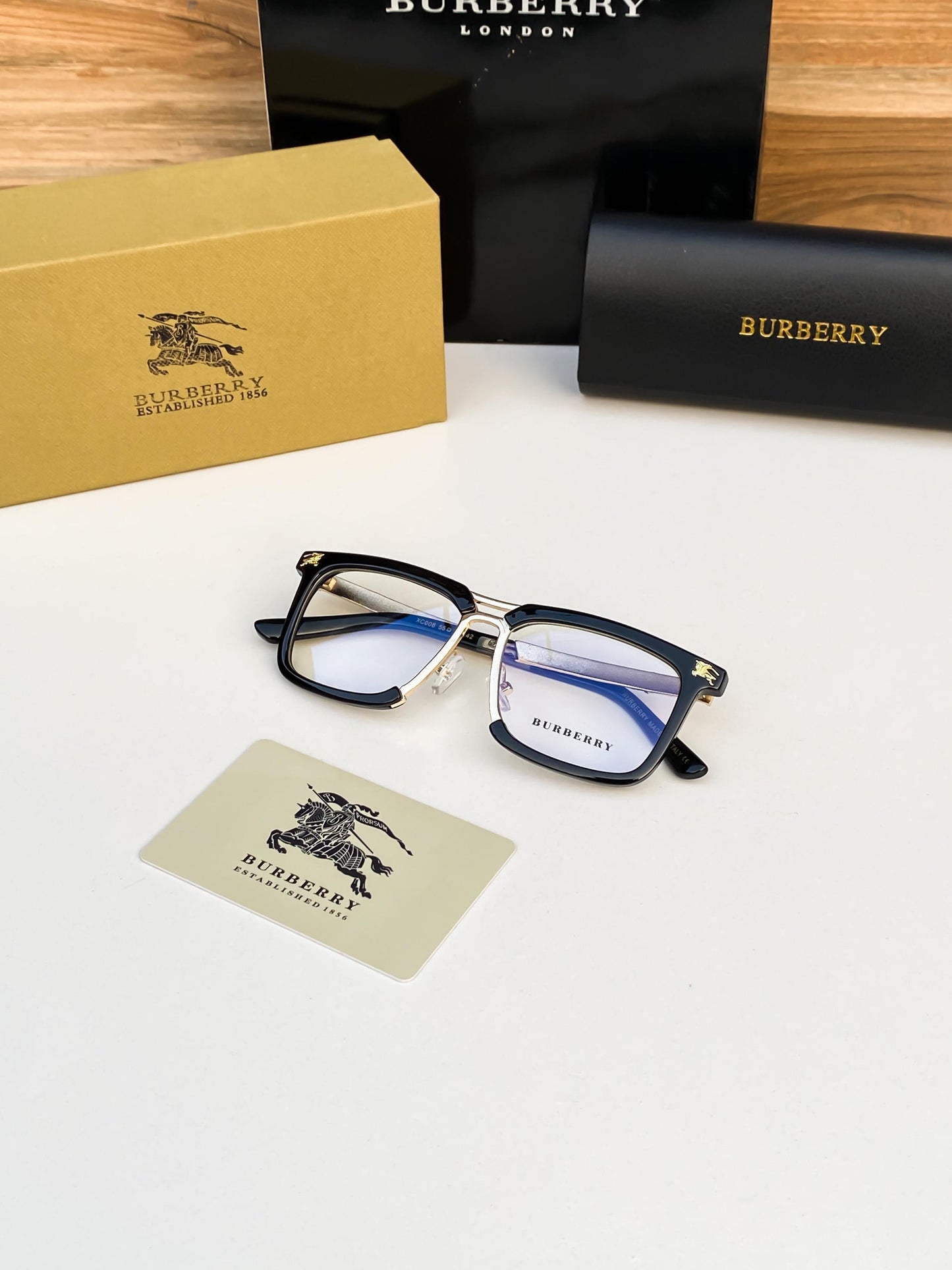 BURBERRY FRAME GOLD BLACK