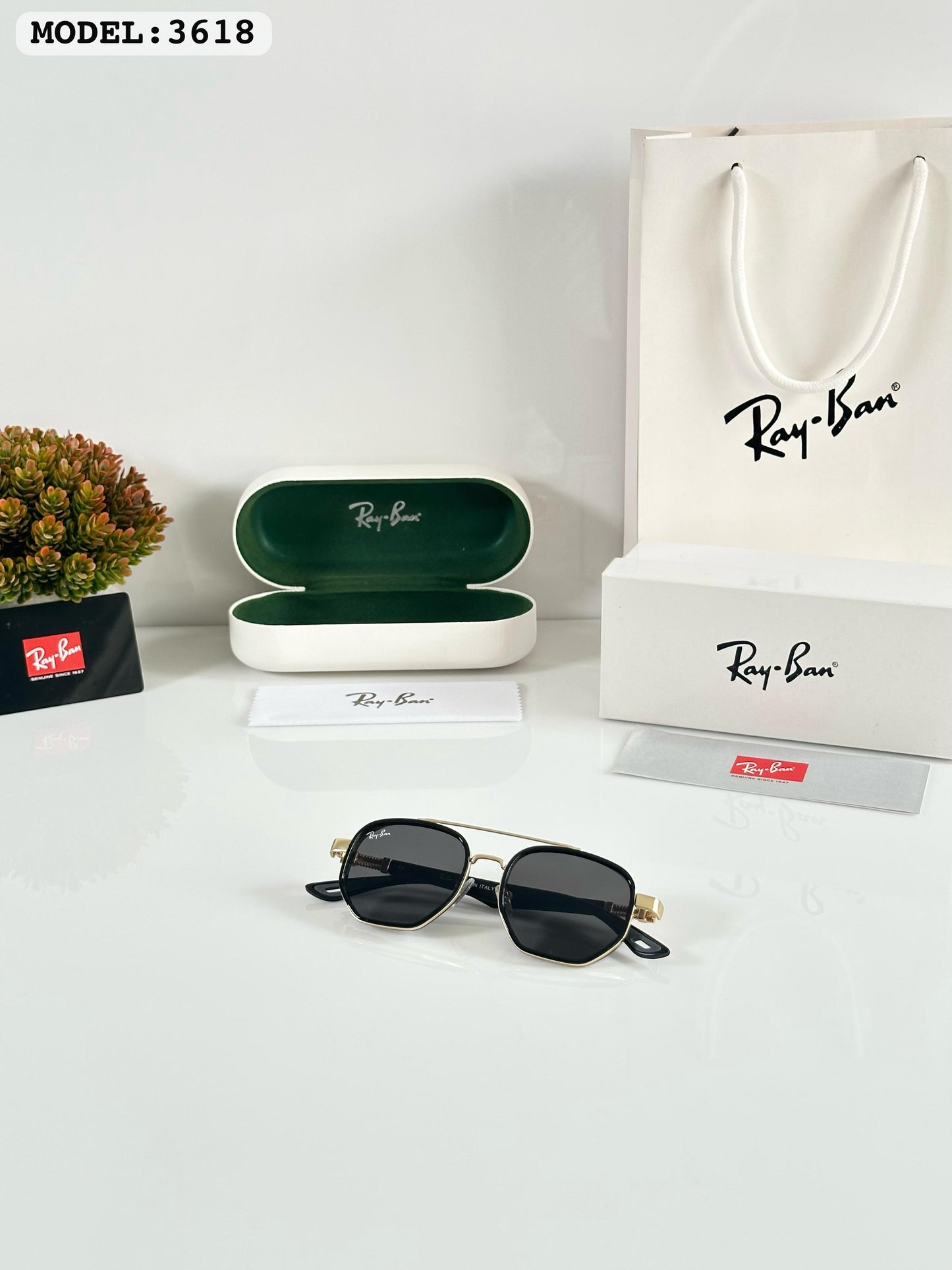 RAYBAN. 3618 GOLD