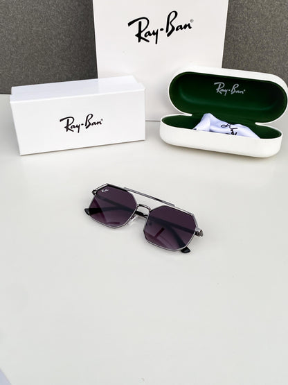 RAYBAN GUN BLACK WITH SHADES