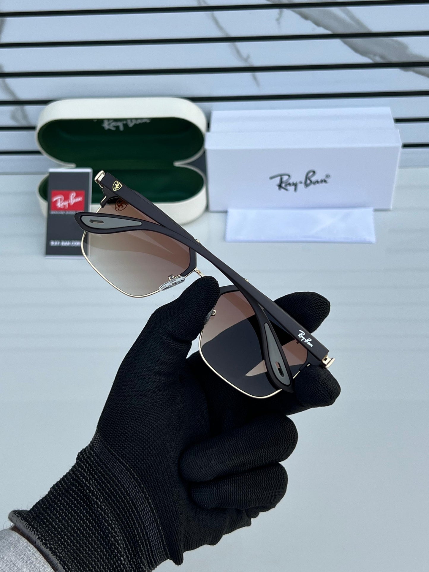 RAY BAN 04 GOLD BROWN