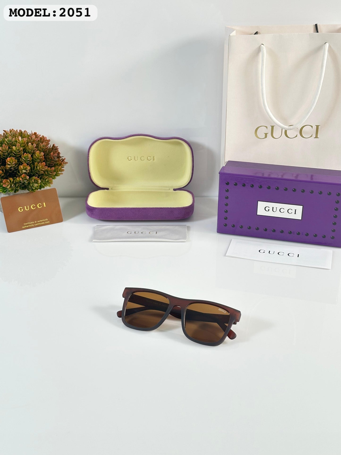 GUCCI 2051 FULL BROWN