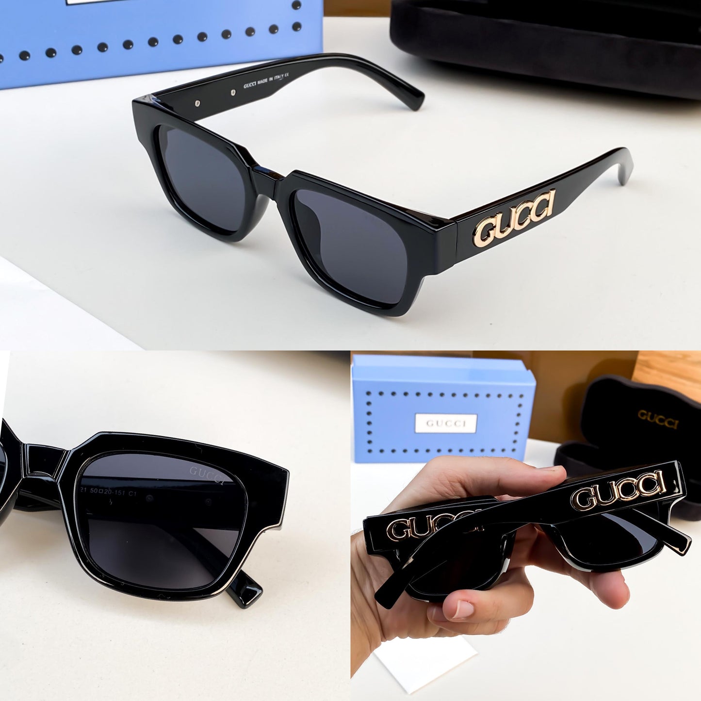 GUCCI 2321 GOLD BLACK