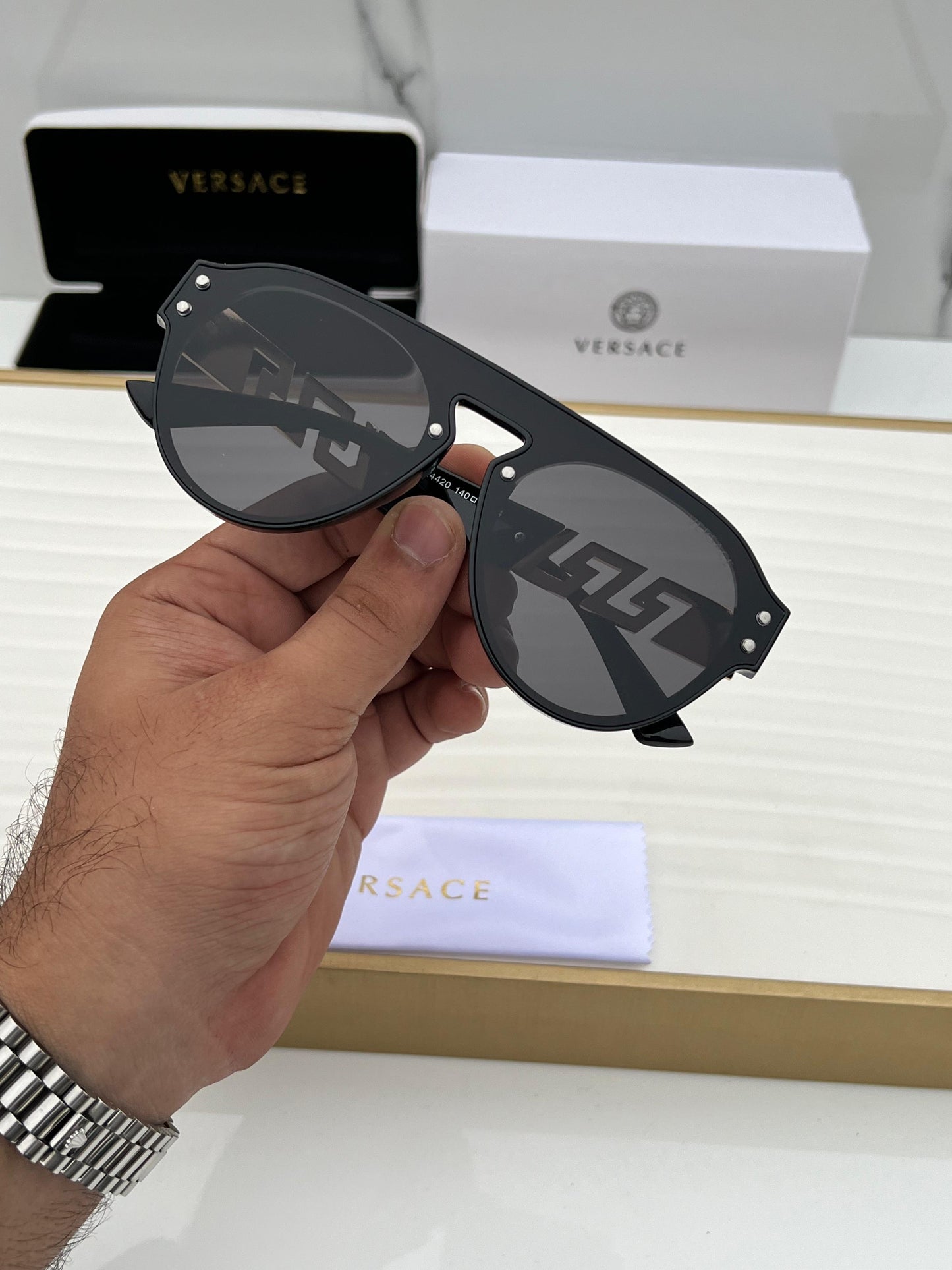 VERSACE 4420 GOLD BLACK