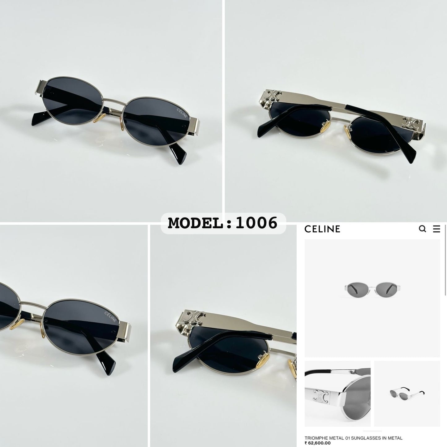 CELINE SILVER BLACK 1006