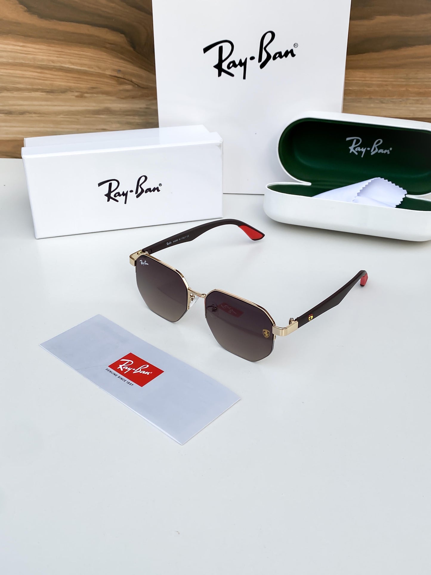 RAYBAN 07 GOLD BROWN