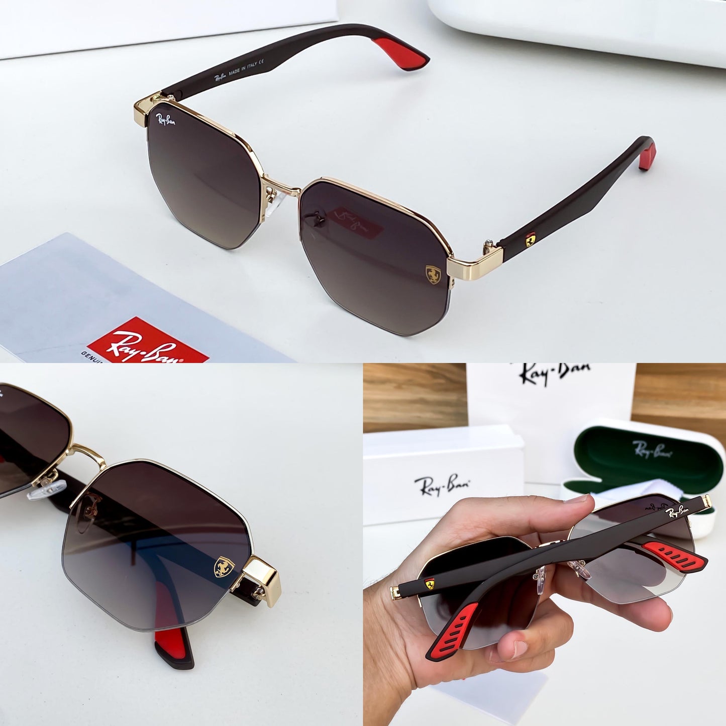 RAYBAN 07 GOLD BROWN