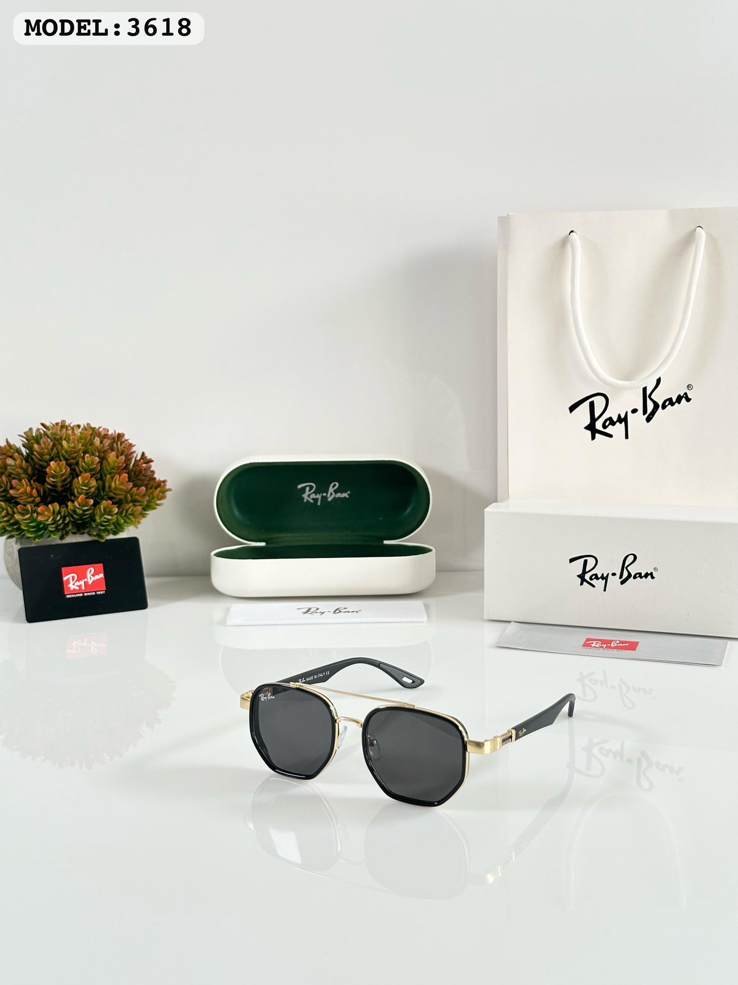 RAYBAN. 3618 GOLD