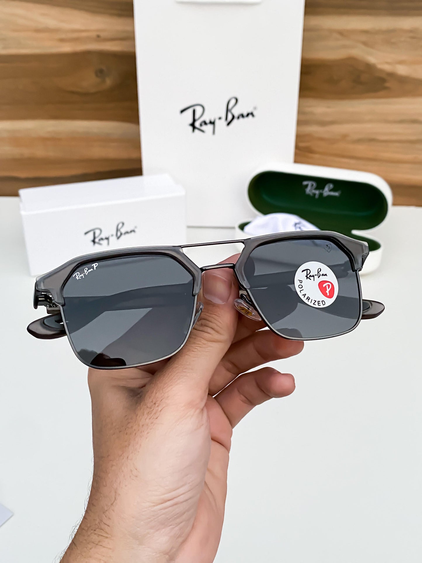 RAYBAN 04 MATT GUN GREY BLACK