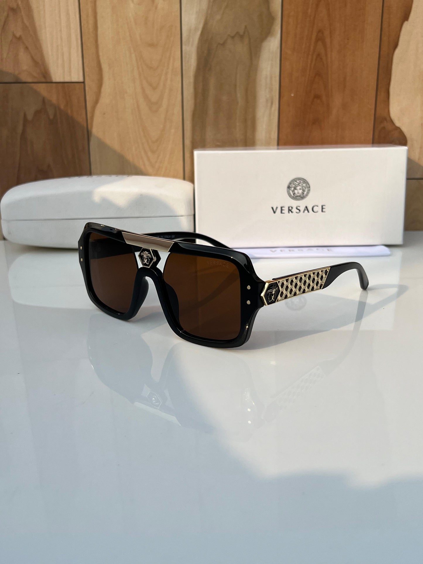 VERSACE BROWN GOLDEN