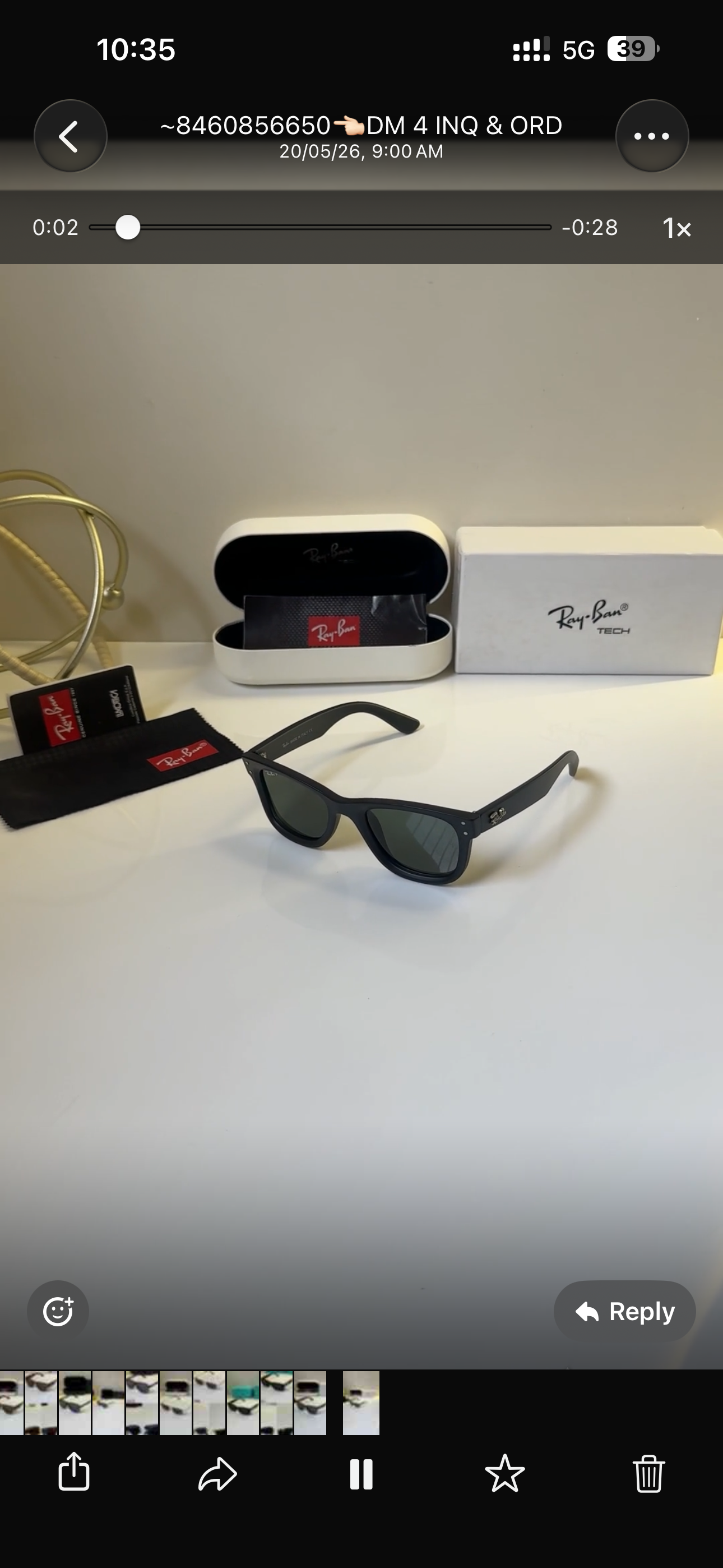 RAYBAN 05 mat ￼