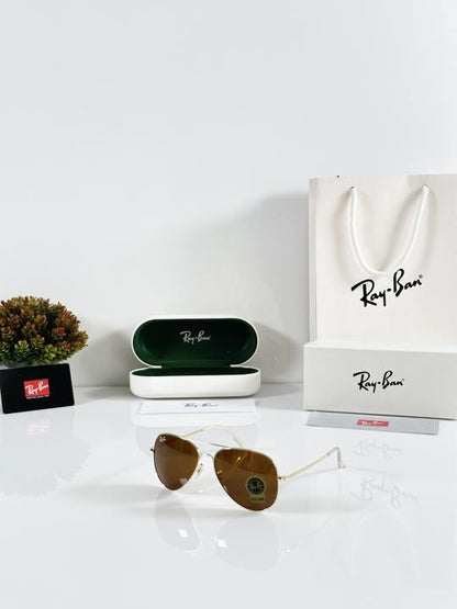 RAYBAN AVIATOR GOLD BROWN