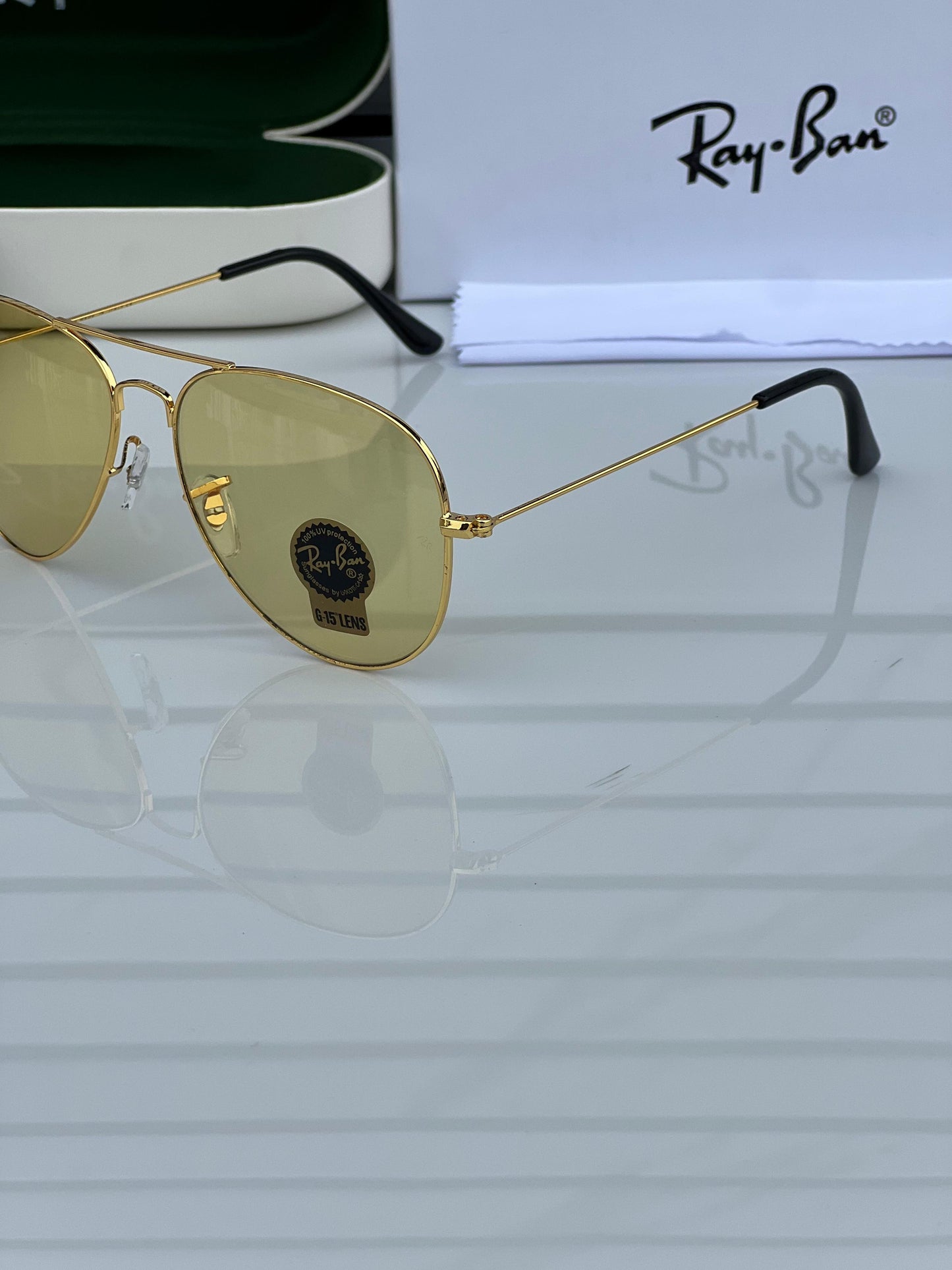 RAY BAN GOLD YELLOW CANDY