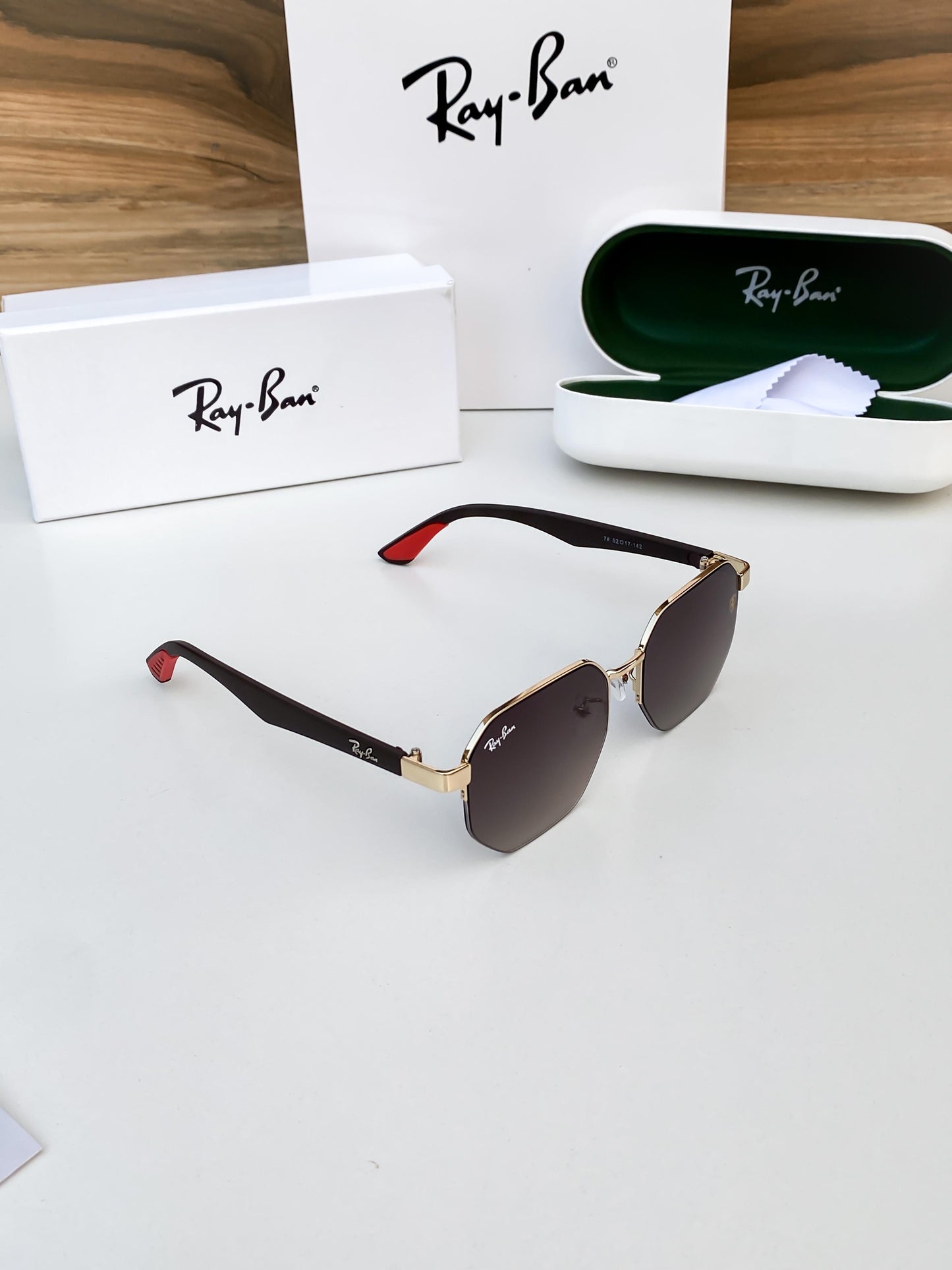 RAYBAN 07 GOLD BROWN