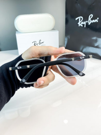 Rayban silver black 3162