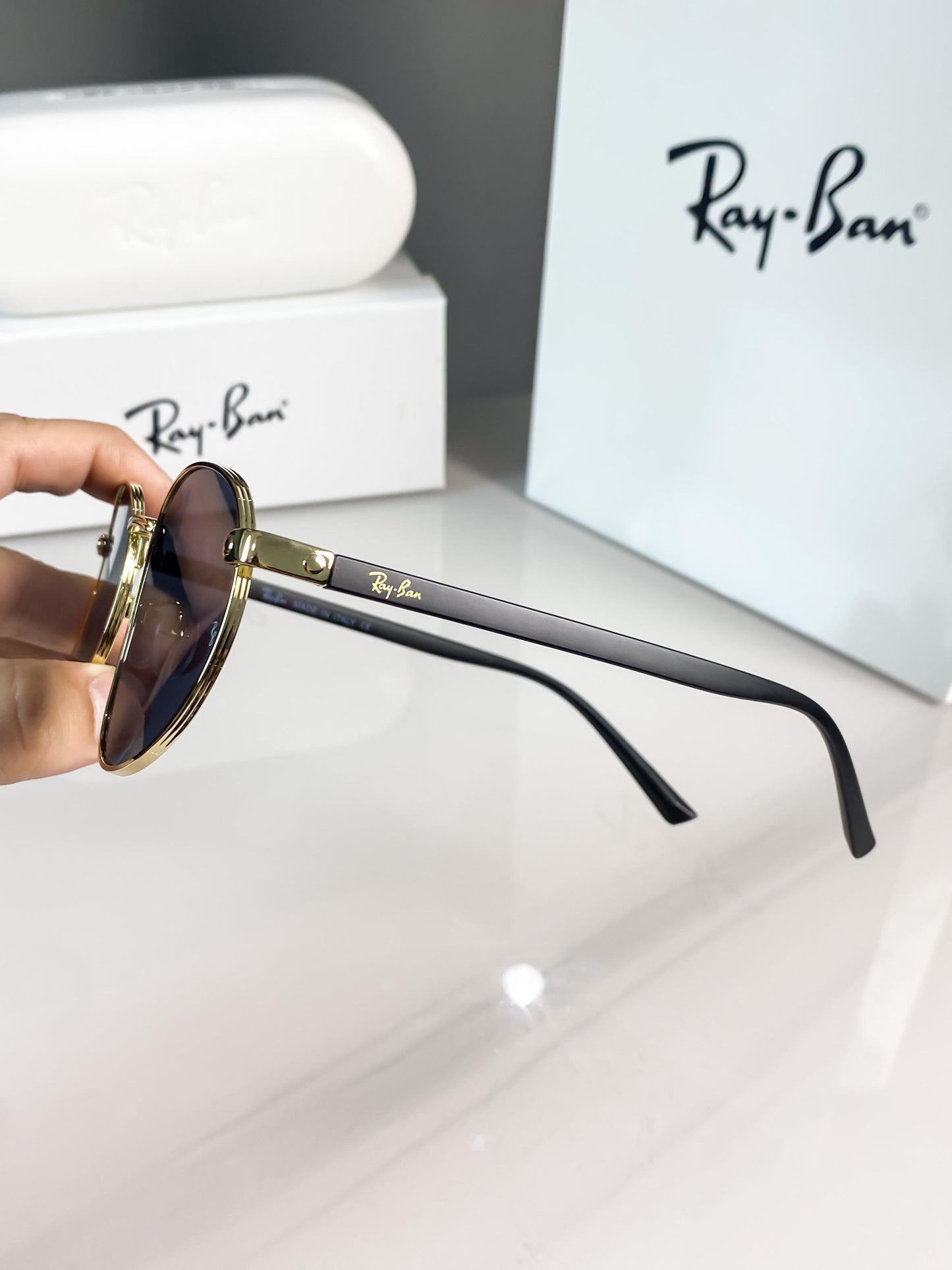 RAY BAN BLACK GOLD