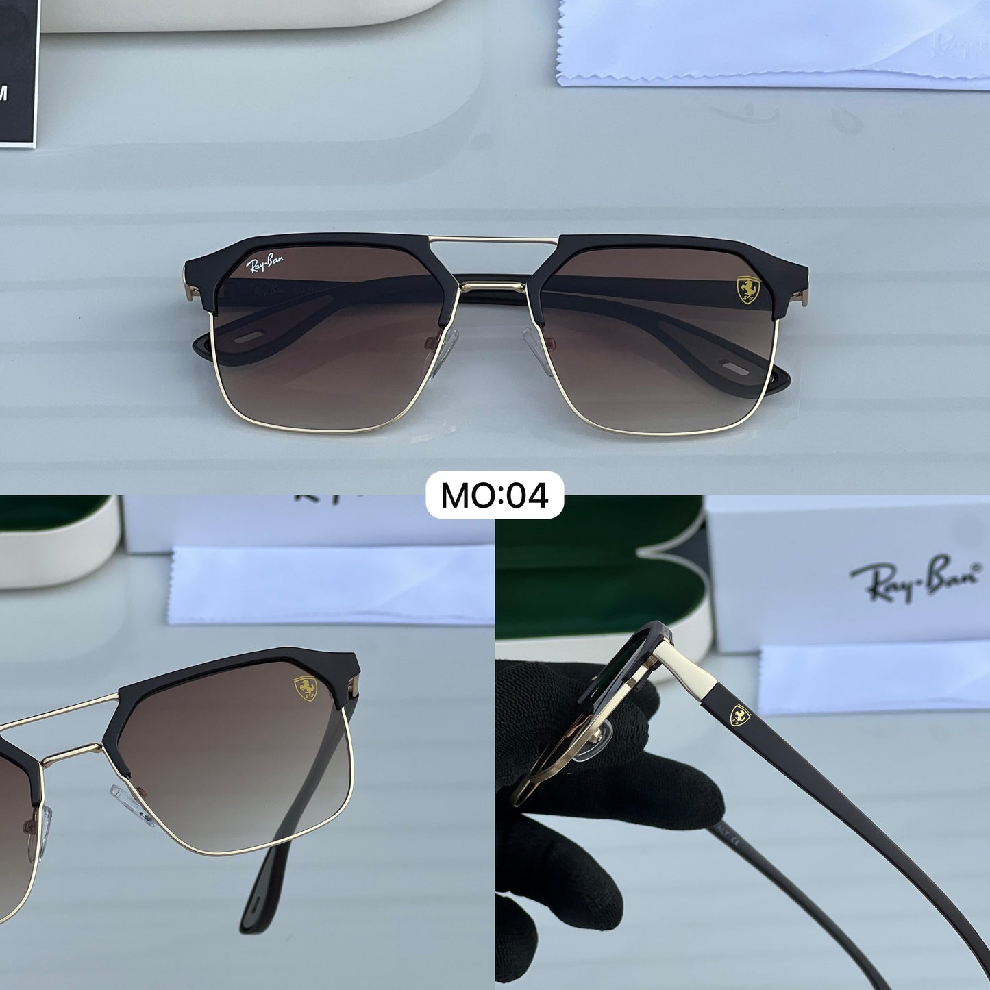 RAY BAN 04 GOLD BROWN