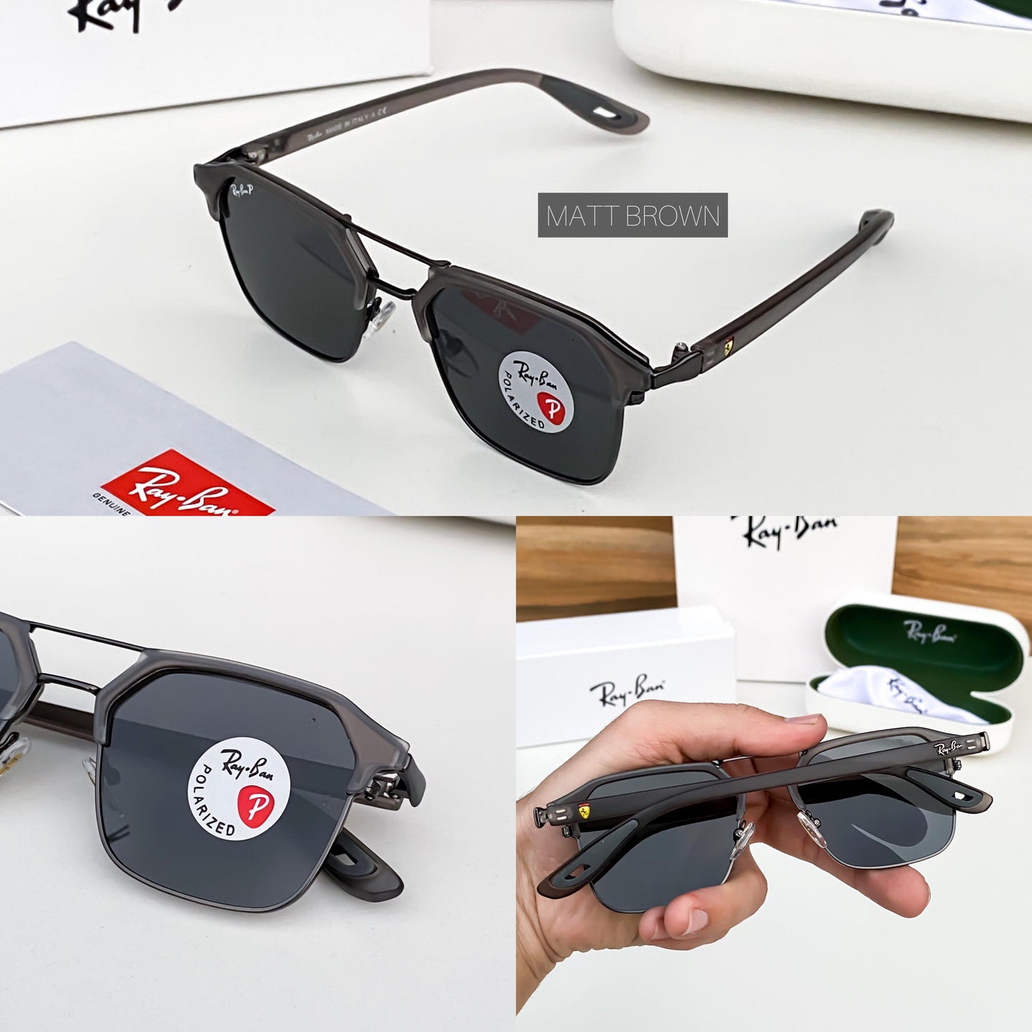 RAYBAN 04 MATT GUN GREY BLACK