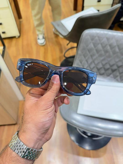 rayban 4940 puffer blue brown