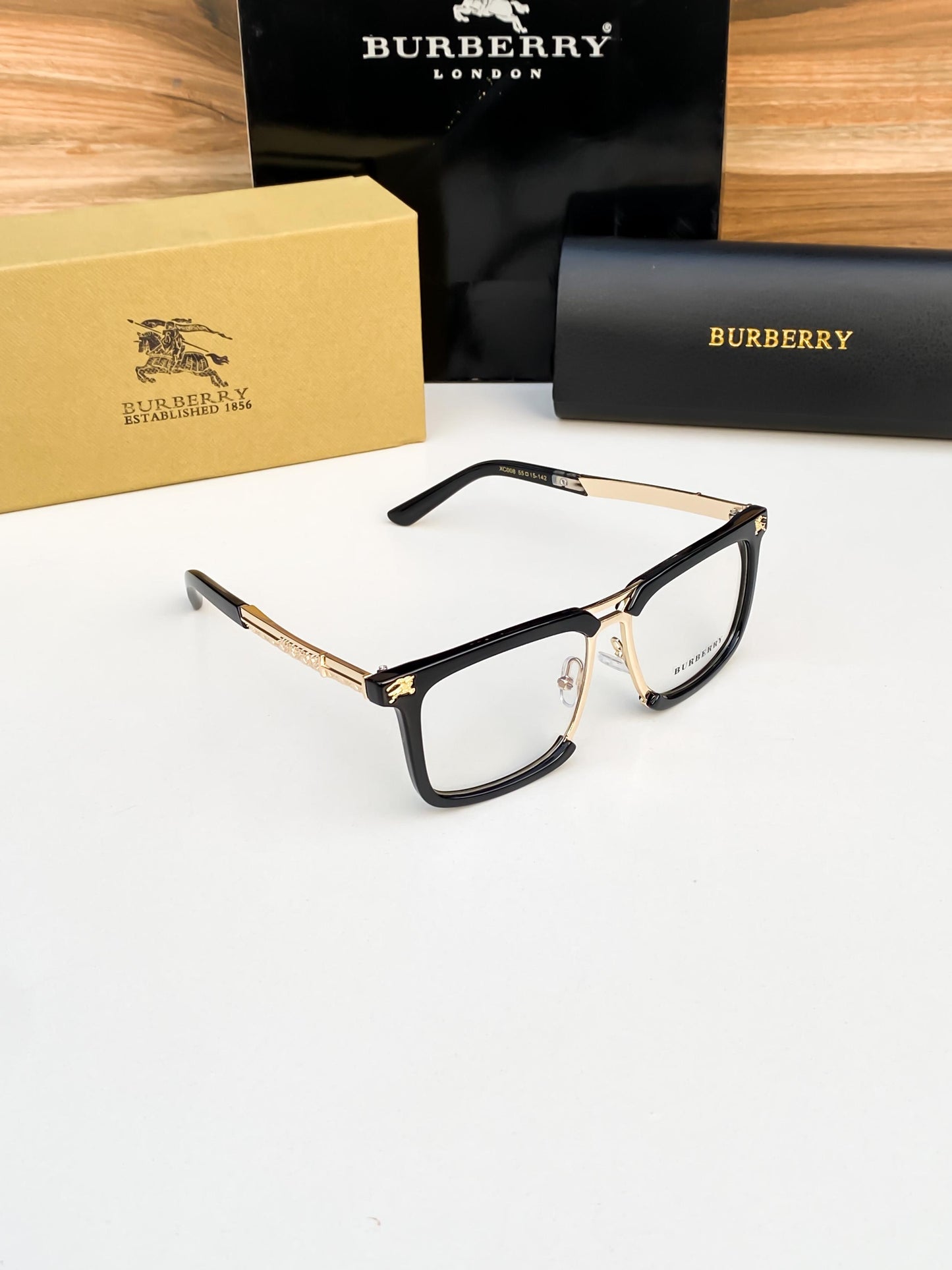 BURBERRY FRAME GOLD BLACK