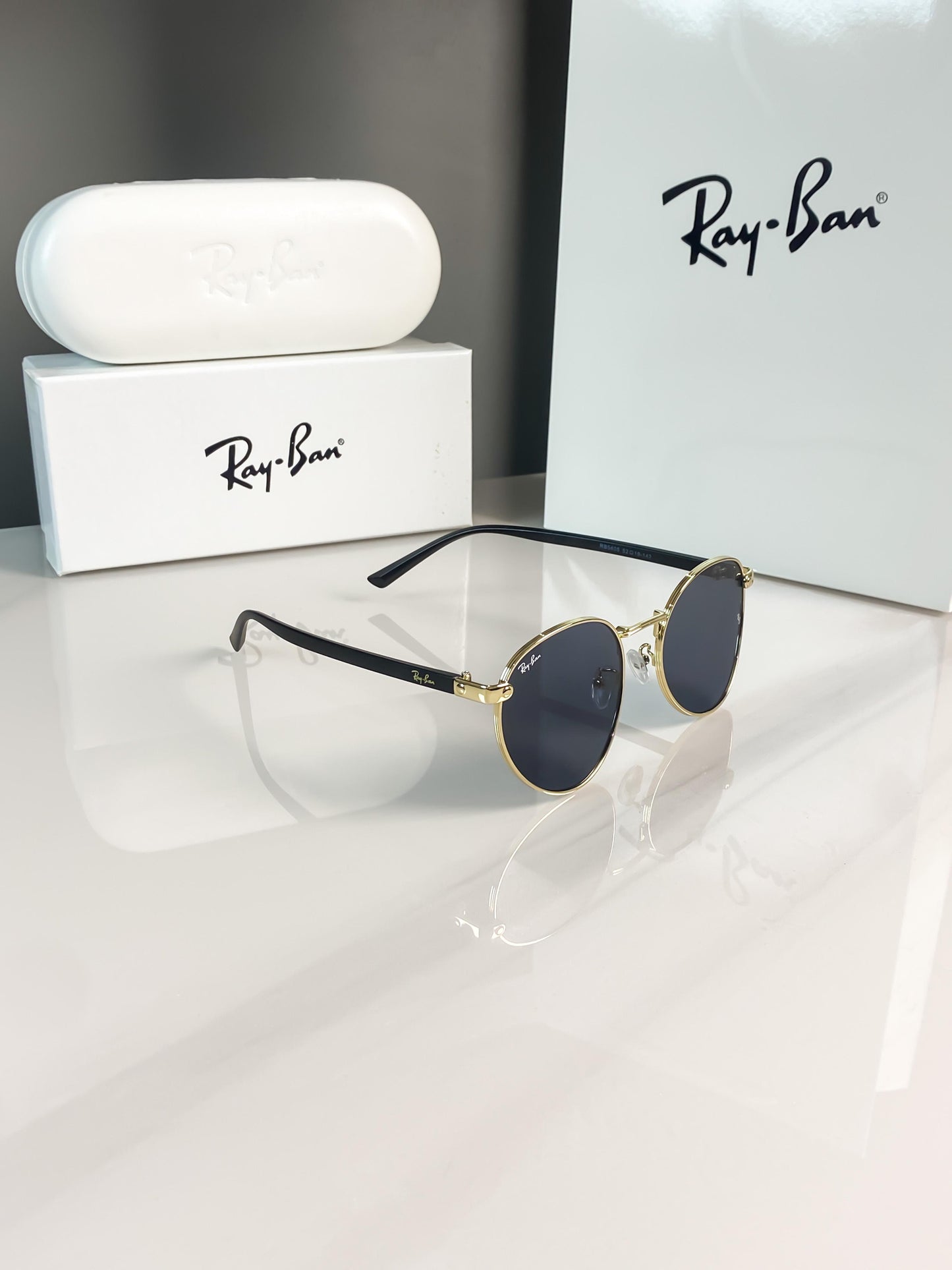 RAY BAN BLACK GOLD