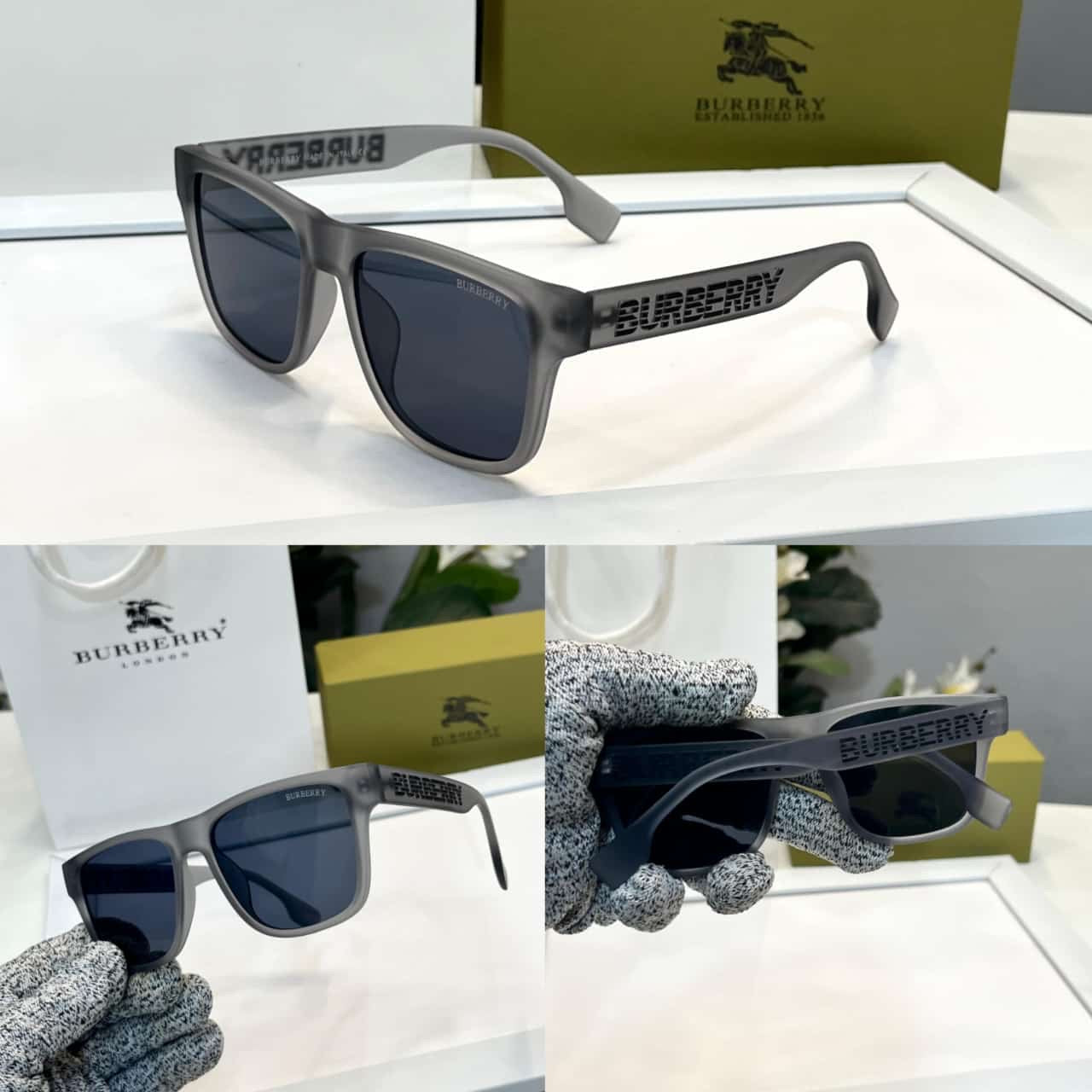 BURBERRY 4358 GREY BLACK