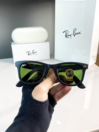 Rayban black green 2140