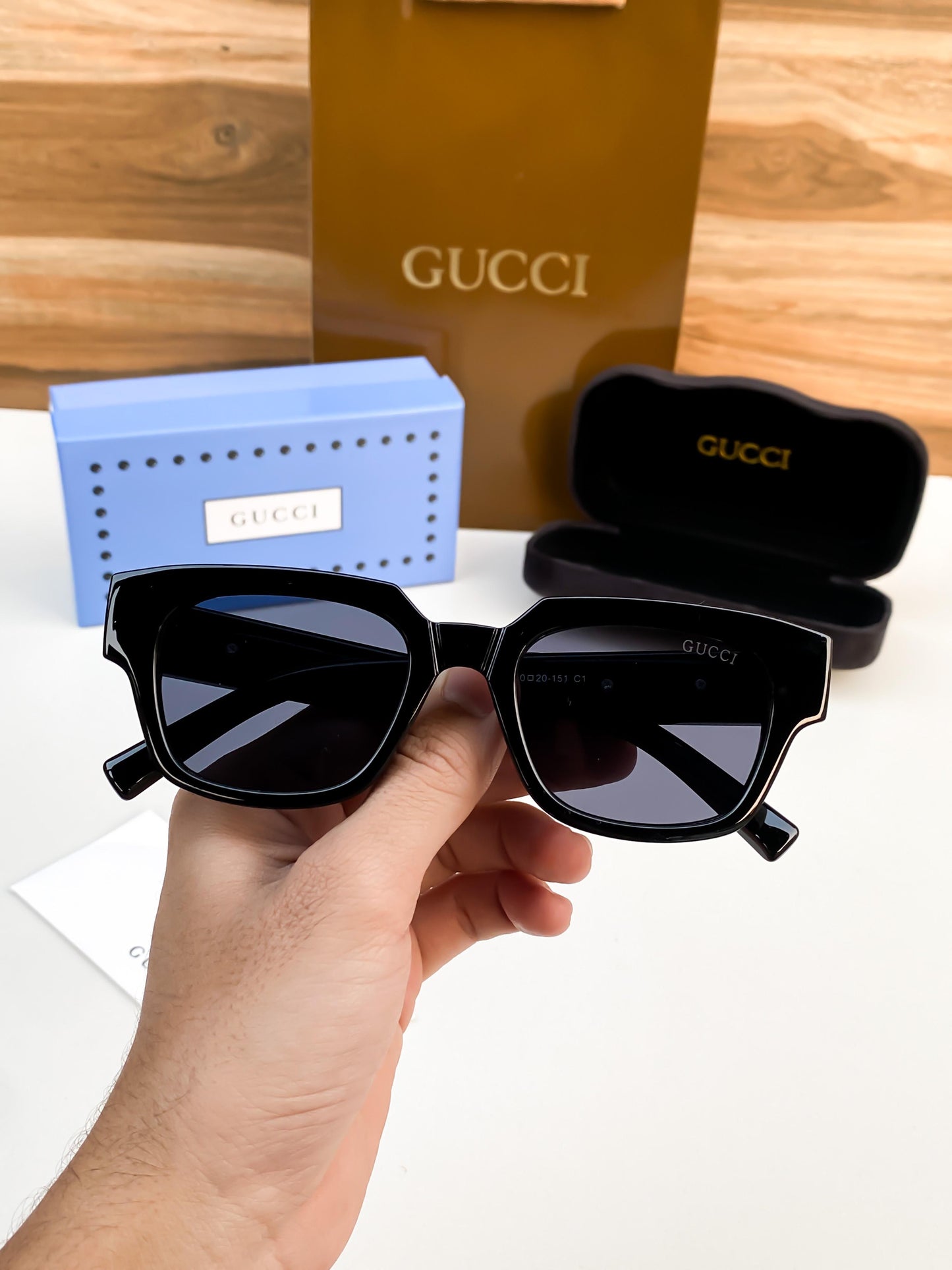 GUCCI 2321 GOLD BLACK