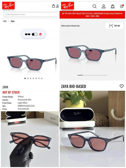 RAYBAN ZAYA NEWLY LAUNCHED SHOWROOM ARTICLE