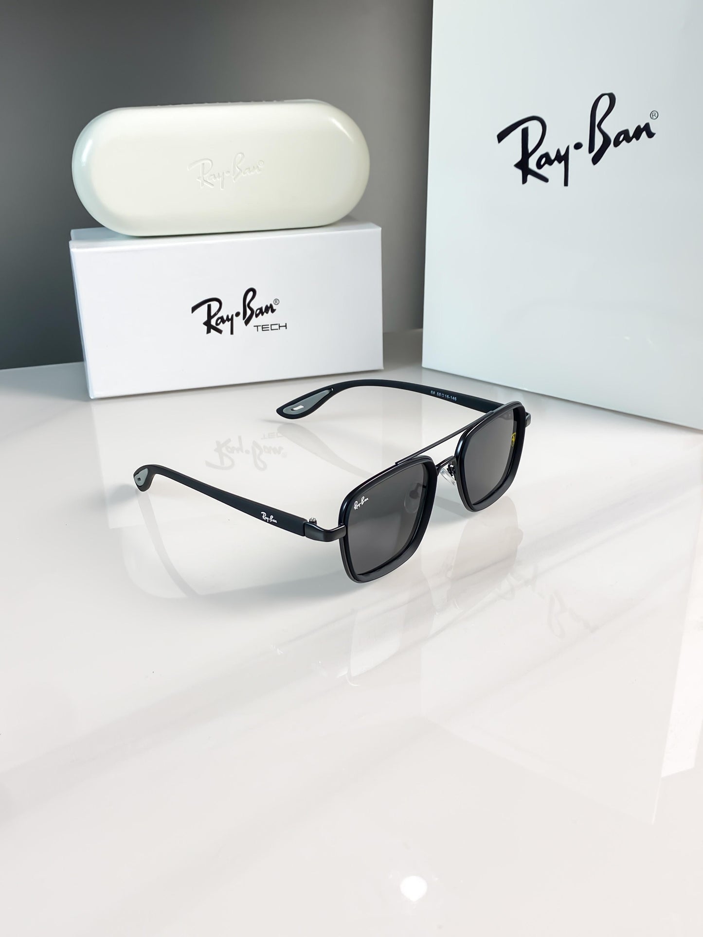 Rayban 06 Full Black Ferarri