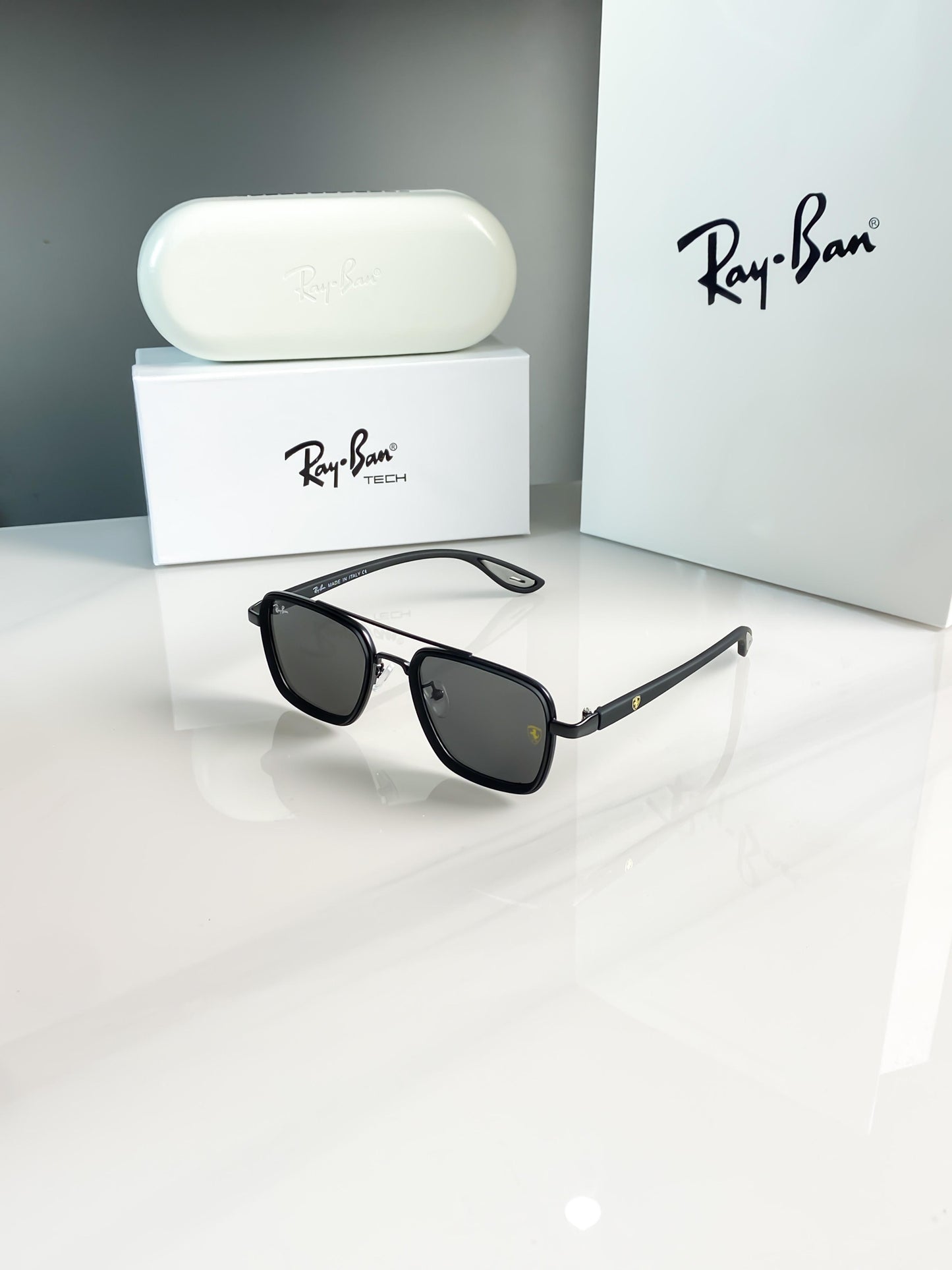 Rayban 06 Full Black Ferarri