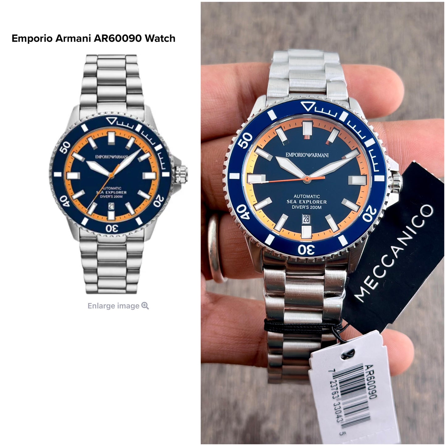 mporio Armani Sea Explorer Turquoise Blue